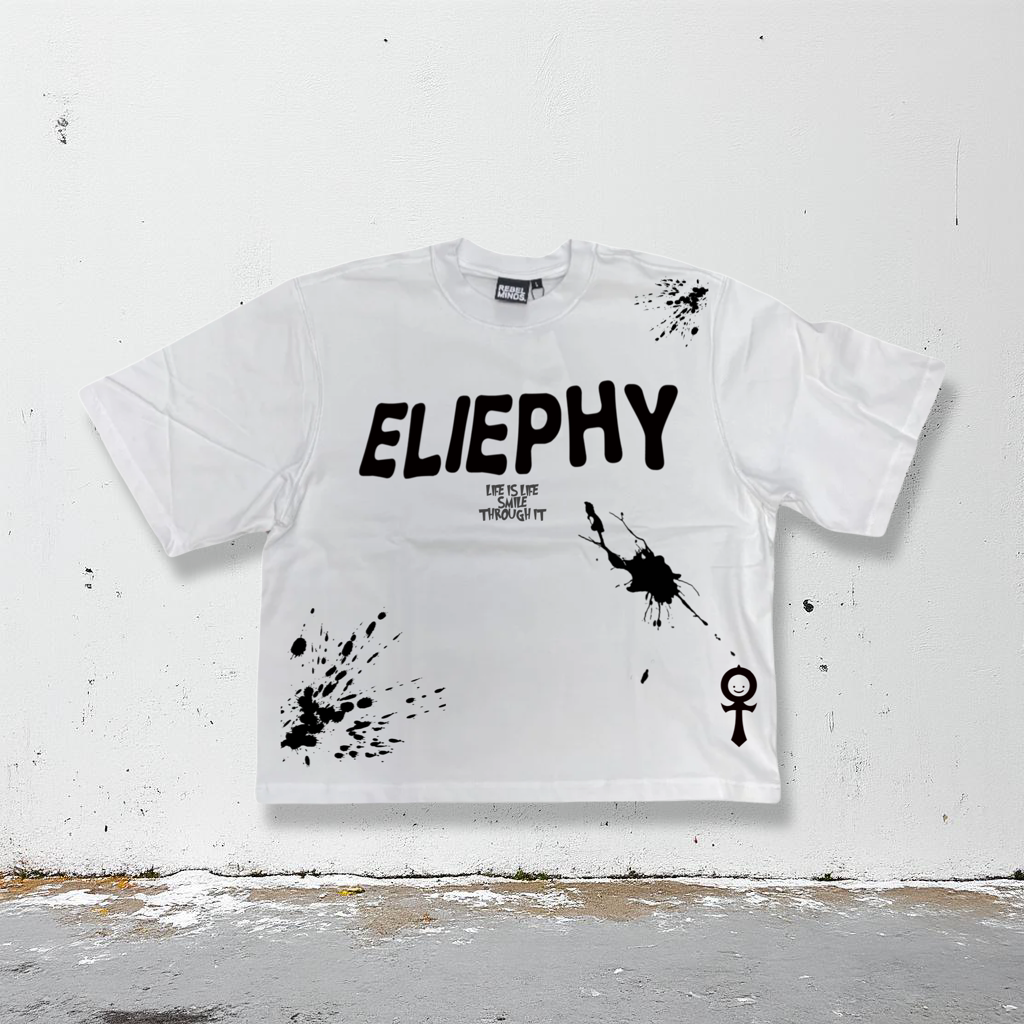 Eliephy Heavy Crop Tee(Black,White)